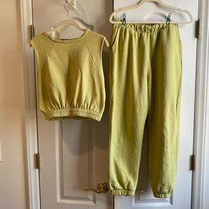 Two-Piece Chartreuse Lounge Set